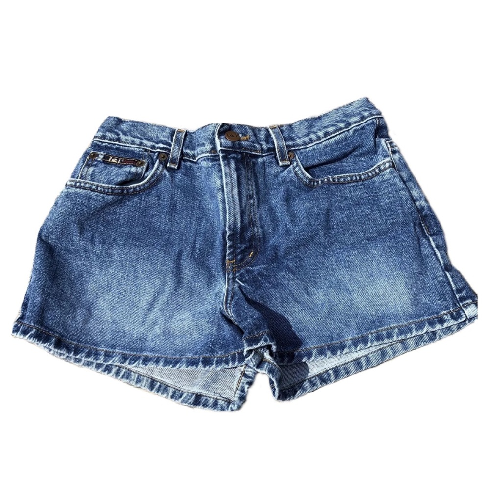 LEI Life Junior SZ7 100% Medium Wash Denim shorts